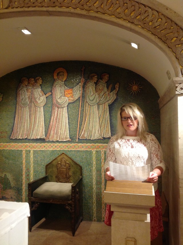 Cappella San Columbano (Crypt of St Peter's Basilica, Rome) 24 July 2013.